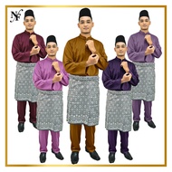 Baju Melayu Lutfi Yusuf Lelaki Dewasa - Kain Dull Satin Selesa Dipakai