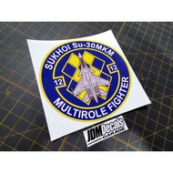 TUDM / RMAF 12th Squadron Su-30MKM Car Decal Sticker