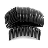 Yeshan 3.2" Plastic Hair Side Comb With Teeth Comb HairPin Clip for women,Black (12pcs)