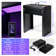 400W LED UV Curing Lamp  LED UV หลอดอบแข็ง ความยาวคลื่น 395nm/365nm  การบ่มที่มีประสิทธิภาพ การจับเว