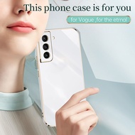 Plating Square Frame Phone Case On For Samsung Galaxy A72 A52 A22 A82 5G A32 4G S21 Ultra S20 FE S10 Plus Luxury Soft Back Cover