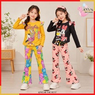 {7-12y}Baju Budak Perempuan Bigkids Long Sleeves Pyjamas Jumping Beans Girl Long pants Bootcut Palaz