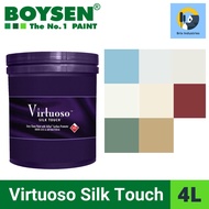 ◊┋▣Boysen Virtuoso Silk Touch Paint 4 Liters (Gallon) Interior Waterbased Paint 9 Colors Available