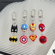 OLE Cartoon Keychain Boy Gift Iron Man Spiderman School Bag Pendant Student Gift Charm OLE