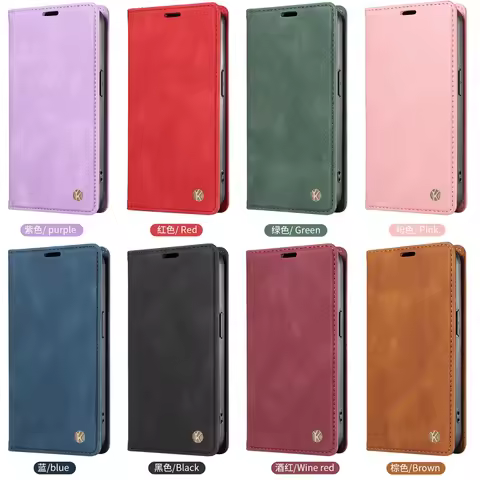Magnetic Wallet Flip Case For OPPO Realme 14 12 11 10 9 8 GT6 Pro Plus C75 C71 C67 C65 C61 C55 C53 C