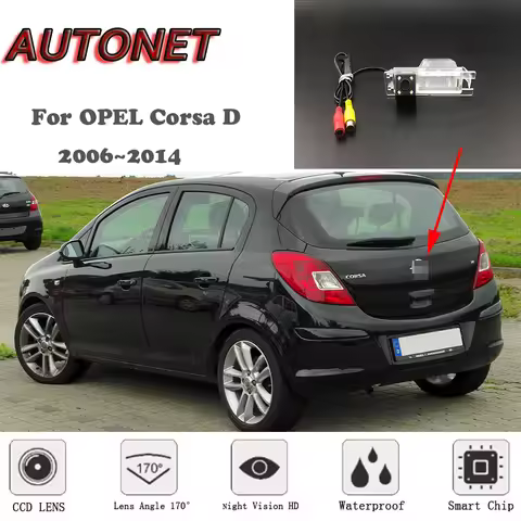 AUTONET HD Night Vision Backup Rear View camera For OPEL Corsa D 2006~2014 CCD / RCA Standard /Parki