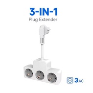 3 in 1 E12-WT Wall Socket Extender Adapter 3in1 Power Plug
