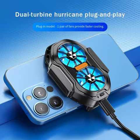 2025 New FS01 Dual - Fan Mobile Phone Cooler, Cools Down In 10 Seconds + Wireless Battery Life, Reli