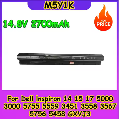 New 14.8V 2700mAh M5Y1K Laptop Battery for Dell Inspiron 14 15 17 5000 3000 5755 5559 3451 3558 3567