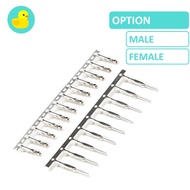 Male / Female Dupont Connector Crimp Pin 2.54mm Pitch