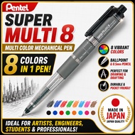 Pentel Super Multi 8 Multi Color Mechanical Pencil Drafting Illustration Art Pen Japan
