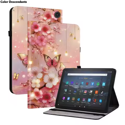 Painted Flip Leather Tablet Case For Amazon Fire Max 11 Shockproof Protect Cover For Amazon Fire Max