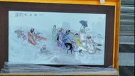 八仙過海陶瓷裝飾畫連木框