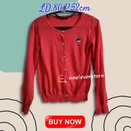 MERAH Red women's knitted cardigan