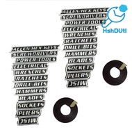 Waterproof Tool Labels Metal Toolbox Labels Magnetic Waterproof Toolbox Labels Oil-proof Pvc Drawer 