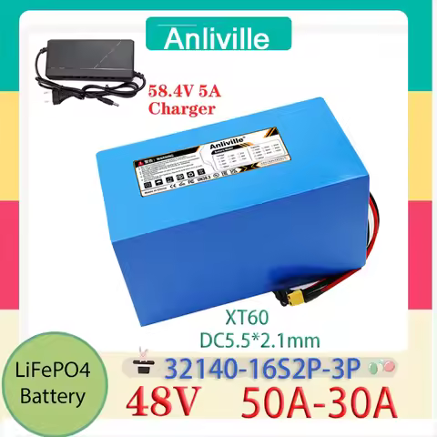 48V 30Ah 50Ah 32140 Lifepo4 battery pack 2000W High Power For Electric Motorcycle Scooter Tricycle c