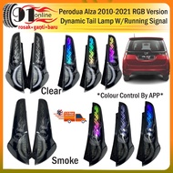 Perodua Alza 2010-2021 Dynamic LED Light Bar Tail Lamp with Signal Running RGB Version- CLEAR/SMOKE