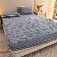 Meiji | ผ้าคลุมเตียงกำมะหยี่นมอุ่น ชิ้นเดียวสำหรับฤดูหนาว