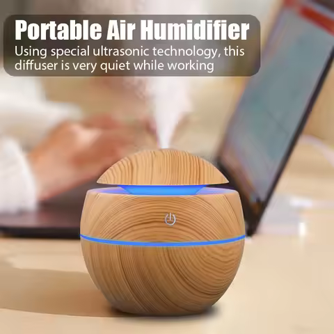 Humidifier Electric Air Aroma Diffuser Wood Ultrasonic Air Humidifier Essential Oil Aromatherapy Coo