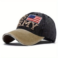 Baseball Cap US ARMY Embroidery Cotton Men's Baseball Cap Unisex Peaked Cap