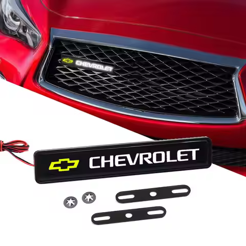 LED Front Hood Grille Emblem Badge Decorative Car Light For Chevrolet Cruze Impala Malibu Silverado 
