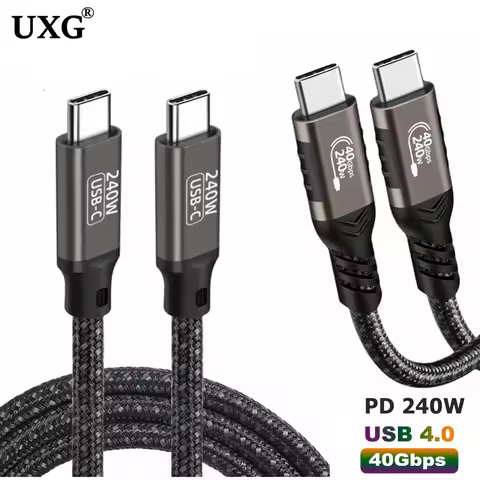 3m 2m Thunderbolt 4 Cable USB4 Data 40Gbps PD 240W 5A Charge Wire DP 5K For MacBook Mac Pro Air IMac