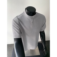 2026 Summer New Style Henry Collar Textured Short-Sleeved T-Shirt Men DT6246-Special P22 Suggested R