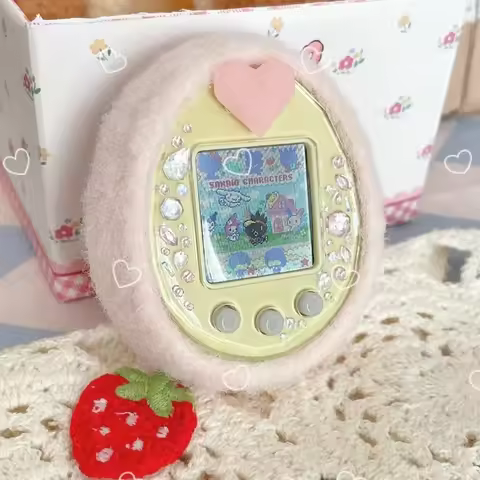 Tamagotchi Uni Electronic Pet Color Ps Silicone Heart Plug Hard Shell Dust Plug Handmade Products Pe