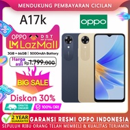 OPPO A17K RAM 3GB+4GB Extended ROM 64GB 6.56inci Baterai 5000mAh MediaTek Helio G35 Gratis Ongkir 100% ORI hp oppo 2023 terbaru Garansi Resmi Bisa COD