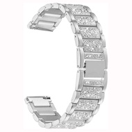 Watch Band for Fossil Womens Gen 5E 42mm / Womens Gen 6 18mm Lightweight Alloy Metal Bling Crystal Q