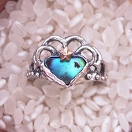 Starry starry night 珠母貝殼銀戒指