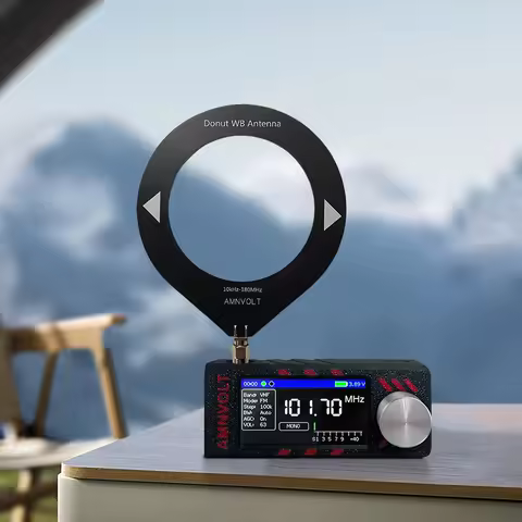 SI4732 LSB USB AM FM FM/AM Radio 1.9inch IPS Screen HF SW MW VHF Radio with Antenna Portable Radio