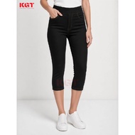 KGT BAMBOO SLACK LADIES 3SUKU Pocket Belakang Baggy Cutting Scuba JEANS GETAH SOFT MATERIAL SELUAR G