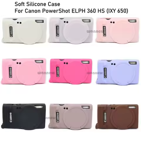 IXY650 Casing Soft Silicone Camera Case Protective Skin Rubber Cover for Canon PowerShot ELPH 360 HS