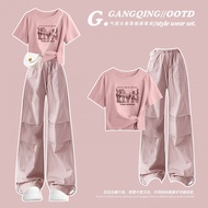 Cool Women's Summer Overalls Suit - Dopamine Style Two-Piece Outfit