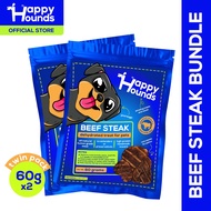 Happy Hounds Beef Steak Bundle Pet Treat TWIN PACK (60 grams x2packs)- HH010