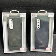 Discharge - Super luxurious Sulada leather case for Samsung Z Fold 3 5G zfold3 ZFOLD3 (999)
