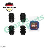 (4pc) Münster Disc Brake Caliper Pin Boot Front for 01463-S2A-000 - 54mm Honda City TMO Insight