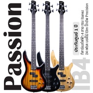 Passion IB4 กีตาร์เบส 4 สาย ทรง Ibanez  24 เฟรต ปิ๊กอัพ Passive Precision ไม้เอล์มวู้ด (Elm Wood) --