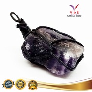 Liontin Batu Kecubung Ungu Amethyst Bongkahan - VeE Liontin Wanita Pria Terapi Kesehatan Anti Virus