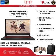 MSI Gaming Laptop Katana GF66 11UE-458MY Black | i7-11800H | 16GB RAM 512 SSD | 15.6"FHD 144Hz | RTX3060 | W10 | BAG