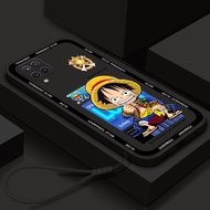 Casing Samsung Galaxy A10 A10s A11 A12 A13 Anime One Piece Luffy Phone Case Soft Liquid Silicone Shockproof Cover