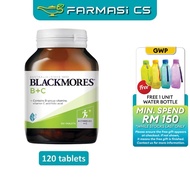 PROMO Blackmores Vitamin B + C 120 Tablets EXP:11/2027 [ Vitamin B+C Folic acid B12 Farmasi CS ]