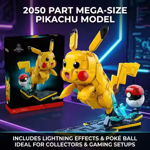Bandai 75152 Pikachu Building Blocks 2050PCS Party Favor Halloween Christmas Holiday Guest Gift comp
