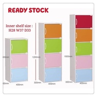 4 Doors color box cabinet with door /bookcase/ storage cabinet/ ral buku/ rak buku kayu berpintu