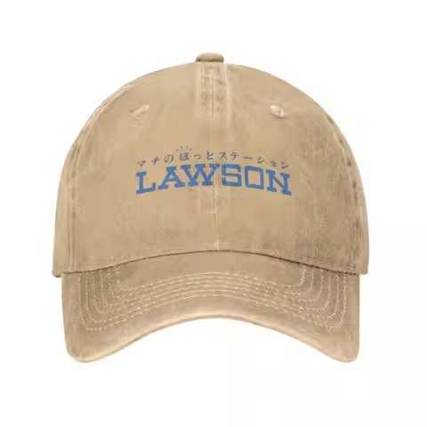 Lawson Convenience Store Japan Baseball Caps Washed Denim Hats Outdoor Adjustable Hip Hop Baseball C