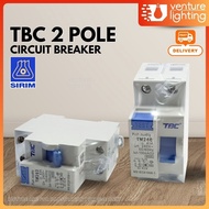 TBC 2 POLE 30mA / 100mA Residual Current Circuit Breaker ELCB 25A / 40A / 63A 2 Pole ELCB/RCCB MCB E