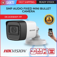 HIKVISION 5MP Fixed Mini Bullet 4in1 Camera (DS-2CE16H0T-ITF) HD Outdoor CCTV