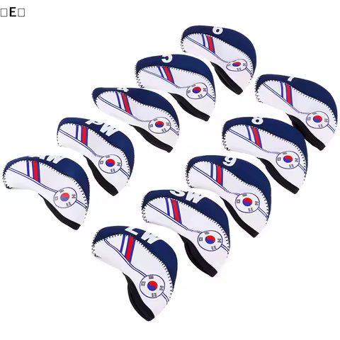 ใEใ10Pcs/set Golf Club Iron Head Cover Protector Neoprene Golf Protective Headcover ใWinter5ใ