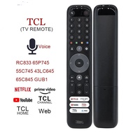 TCL LCD Smart Android TV Remote Control Voice Remote Control  TCL 55p71k  RC833 65P745 55C745 43LC64